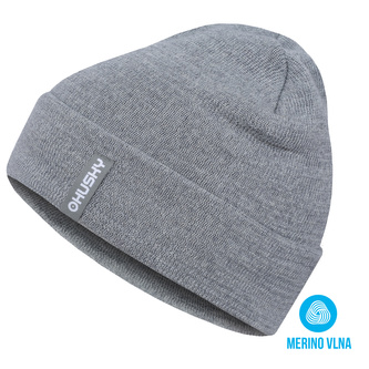 Dámská merino čepice Merhat 4 šedý melír - S-M Dámská merino čepice Merhat 4 šedý melír - S-M