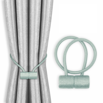 Dekorační ozdobná spona na závěsy s magnetem HANOI mátová Mybesthome 2 kusy v balení