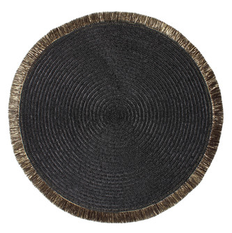 Prostírání kulaté PERU černá O 38 cm Mybesthome