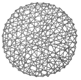 Prostírání kulaté šedá CARTA O 38 cm Mybesthome