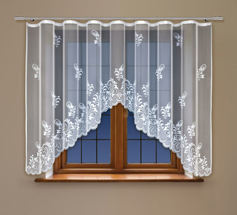 Dekorační žakárová záclona s řasící páskou WENDY 160 bílá 300x160 cm MyBestHome