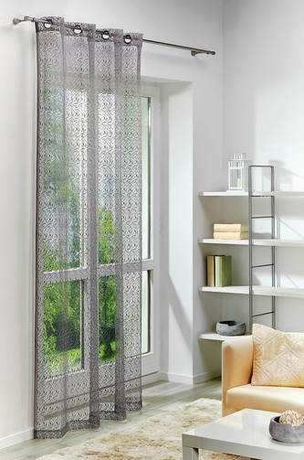 Dekorační síťovaná záclona REDA šedá 140x245 cm MyBestHome