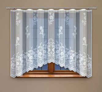 Dekorační žakárová záclona s řasící páskou EVELYN 160 bílá 300x160 cm MyBestHome