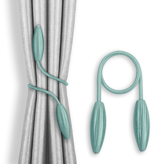 Dekorační ozdobná spona na závěsy BRAVO tyrkysová Mybesthome 2 kusy v balení