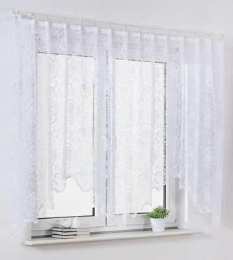 Dekorační oblouková krátká záclona LIWIA bílá 300x150 cm MyBestHome