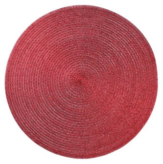 Prostírání kulaté GLITTER červená O 38 cm Mybesthome