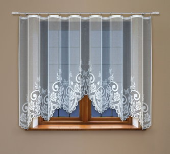 Dekorační žakárová záclona s řasící páskou ADILEN 140 bílá 300x140 cm MyBestHome