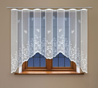 Dekorační žakárová záclona s řasící páskou NELLY 160 bílá 300x160 cm MyBestHome