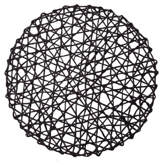 Prostírání kulaté černá CARTA O 38 cm Mybesthome