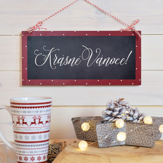 Cedulka - Krásné Vánoce