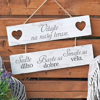 Cedule Vítejte na naší terase SK