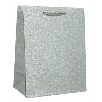 Taška glitter velká stříbrná