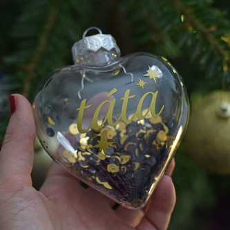 Zlatá baňka -  srdce - táta