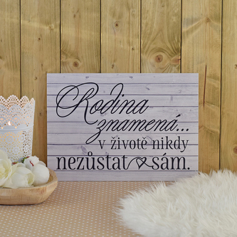 Cedulka Rodina znamená...světlá
