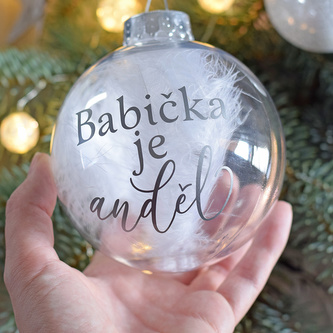 Baňka s peřím - Babička je anděl