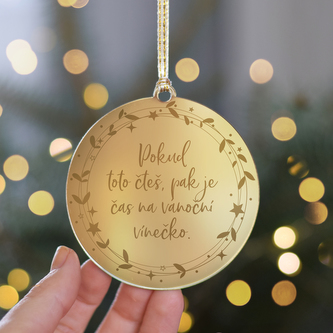 Zlatá ozdoba - Vánoční vínečko