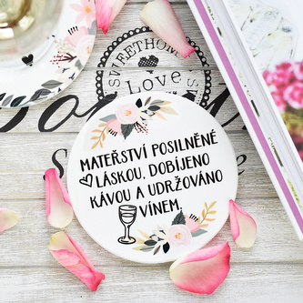 Podtácek - "Mateřství a víno"