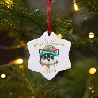 Keramická ozdoba - Čivava tmavá