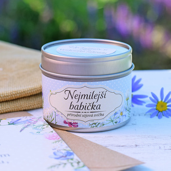 Svíčka Nejmilejší babička (vůně Venkovská zahrada)