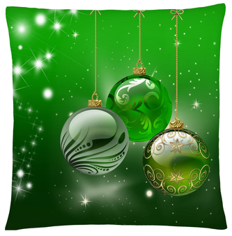 Polštář CHRISTMAS GREEN BALLS  Mybesthome 40x40 cm