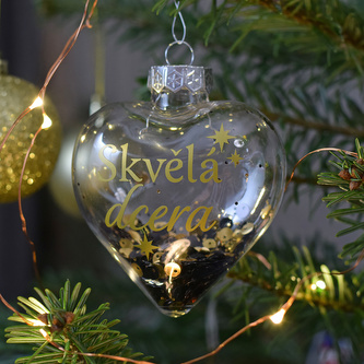 Zlatá baňka - srdce - Skvělá dcera