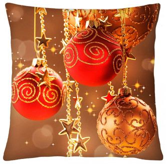 Polštář CHRISTMAS RED BALLS Mybesthome 40x40 cm