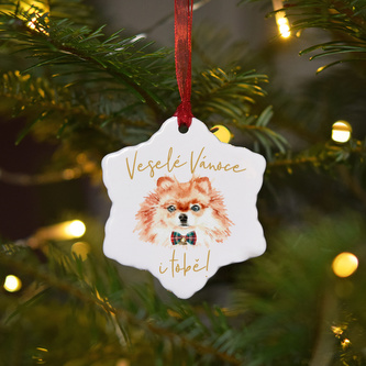 Keramická ozdoba - Pomeranian