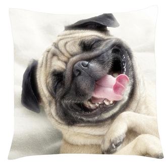 Polštář s motivem psa 25 mopsík, Mybesthome 40x40 cm