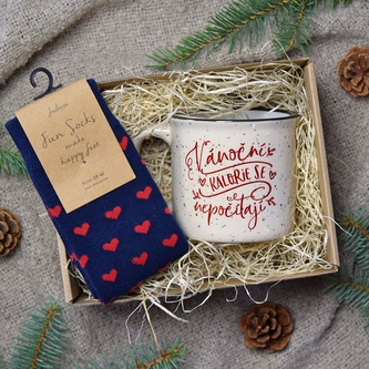 Dárková krabička pro útulné Vánoce bez dárkové krabičky s výplní