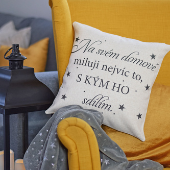 Polštář - Miluji domov bez výplně výplň