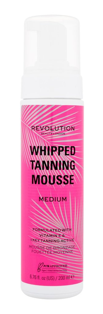 Makeup Revolution London Whipped Tanning Mousse Samoopalovací přípravek 200 ml Medium pro ženy