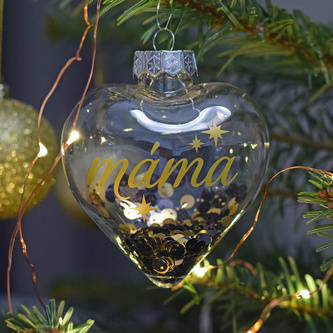 Zlatá baňka -  srdce  - Máma