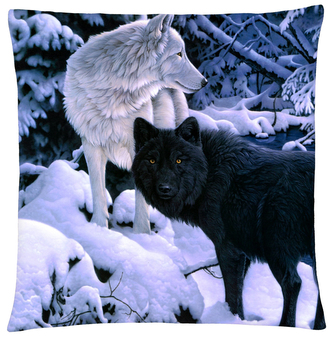 Polštář s vlkem 31 Mybesthome 40x40 cm