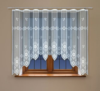 Dekorační žakárová záclona s řasící páskou KASANDRA 160 bílá 300x160 cm MyBestHome