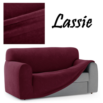 Napínací potah na dvojkřeslo z mikrovlákna LASSIE II. vínová, 135-175 cm Mybesthome