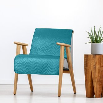 Přehoz na křeslo IGNACIO tyrkysová 70x160 cm Mybesthome