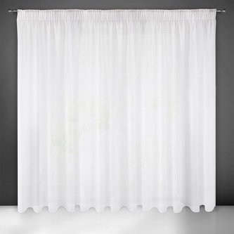 Dekorační záclona s leskem s řasící páskou s tunýlkem SYLVA bílá 350x250 cm MyBestHome