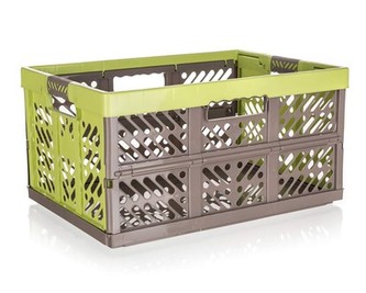 KEEEPER Přepravka se soft touch rukojetí, nosnost 50 kg, 54 x 37 x 28 cm, zeleno-hnědá