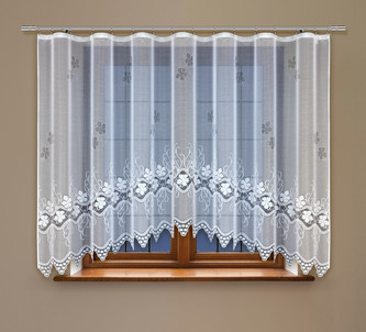 Dekorační žakárová záclona s řasící páskou LINETTE 160 bílá 300x160 cm MyBestHome