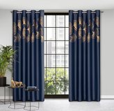 Dekorační vzorovaný závěs "BLACKOUT" zatemňující HARMONIA modrá 140x250 cm (cena za 1 kus) MyBestHome