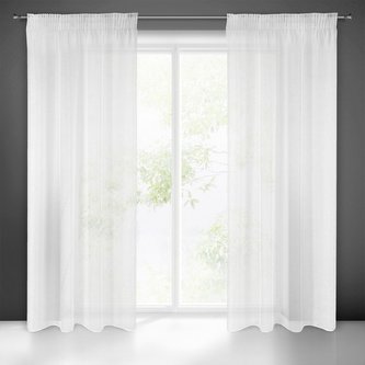 Dekorační záclona s řasící páskou se zadním tunýlkem DONNA bílá 140x250 cm (cena za 1 kus) MyBestHome