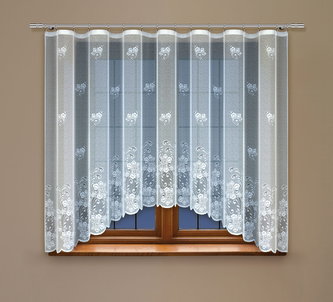 Dekorační žakárová záclona s řasící páskou MELANY 160 bílá 300x160 cm MyBestHome