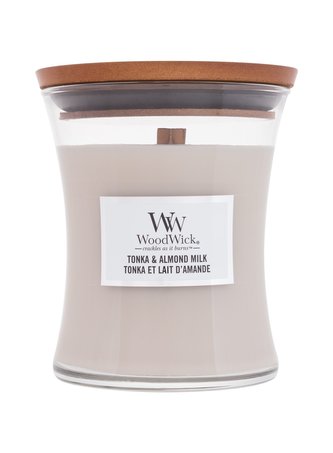 WoodWick Tonka & Almond Milk svíčka váza 275g
