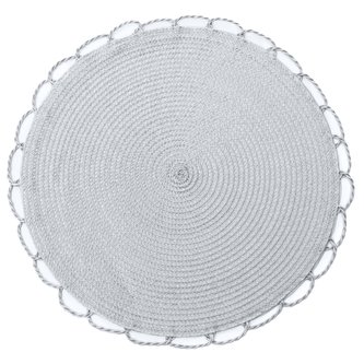 Prostírání kulaté TÝNKA světle šedá O 38 cm Mybesthome