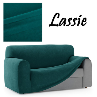 Napínací potah na trojkřeslo z mikrovlákna LASSIE III. tyrkysová, 180-225 cm Mybesthome