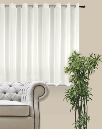 Dekorační krátká záclona s kroužky DIANA smetanová 290x160 cm MyBestHome