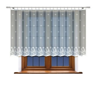 Dekorační žakárová záclona s řasící páskou DANIELA 120 bílá 300x120 cm MyBestHome