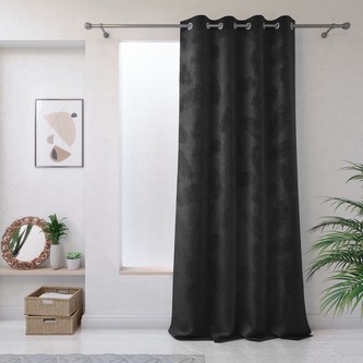 Dekorační velvet závěs PAVONE 135x250 cm (1 kus) černá, MyBestHome