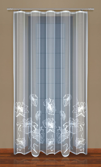 Dekorační žakárová záclona s řasící páskou LILIAN 250 bílá 200x250 cm MyBestHome