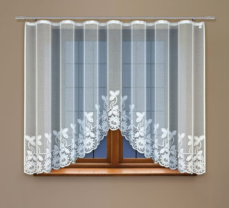 Dekorační žakárová záclona s řasící páskou LIZBETH 160 bílá 300x160 cm MyBestHome